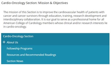 Cardio-Oncology Member Section