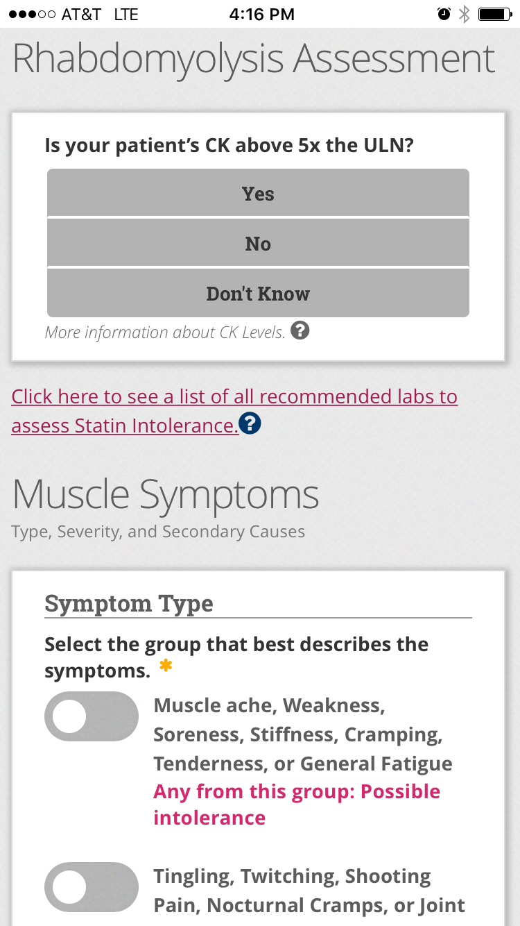 ACC Statin Intolerance App - American College Of Cardiology